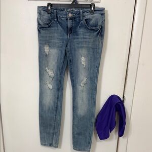 Almost Famous Light Blue Distressed Skinny Jeans